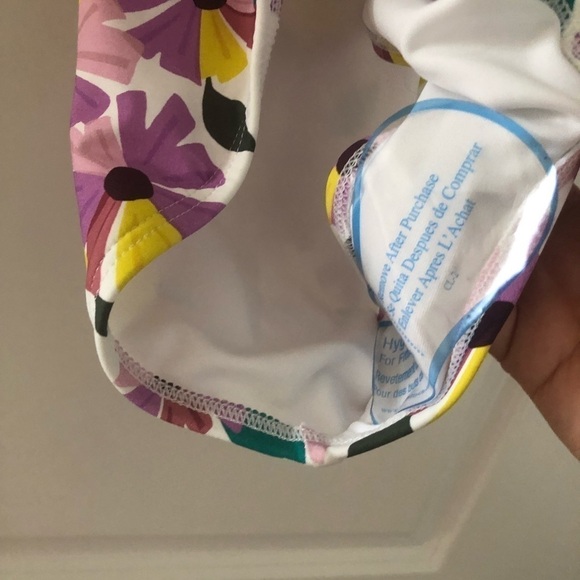 Kate Spade Wallflower Floral Print Draped Molded Cup One Piece Swimsuit - Picture 9 of 10